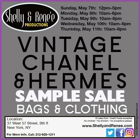 vintage chanel & hermes sample sale|where to buy vintage chanel.